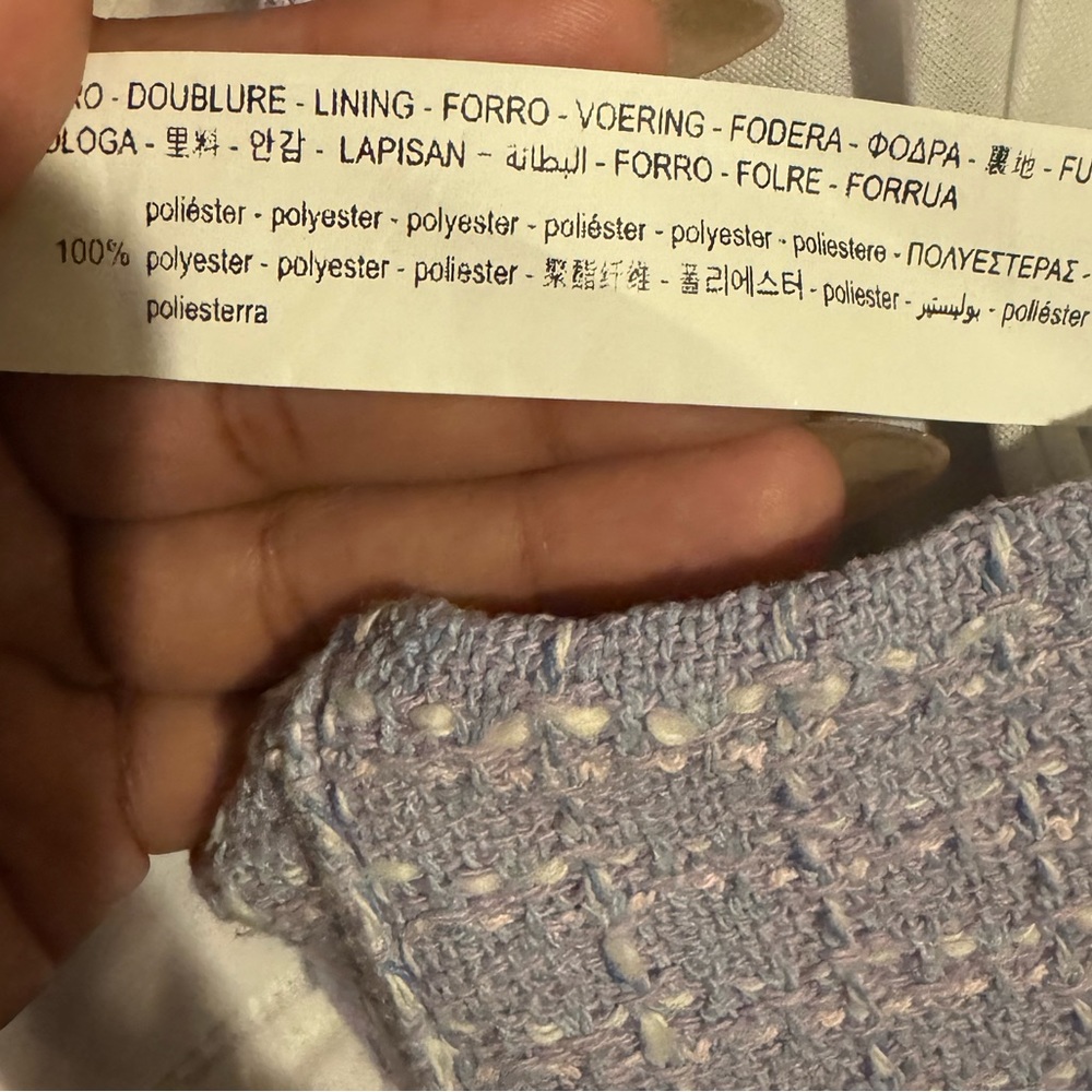 Zara Tweed Corset Top and Skirt in Lilac Color - Picture 10 of 10